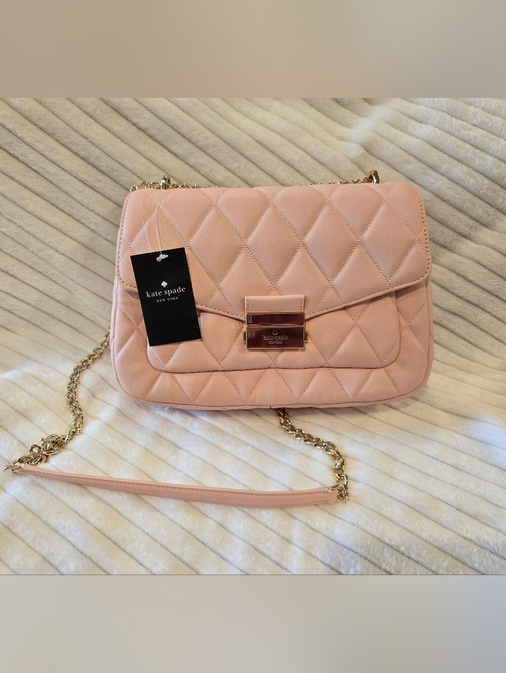Kate Spade Carey Leather Bag Conch Pink